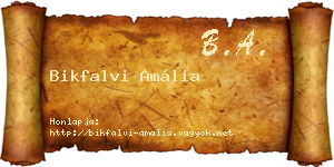 Bikfalvi Amália névjegykártya