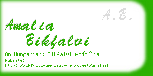 amalia bikfalvi business card